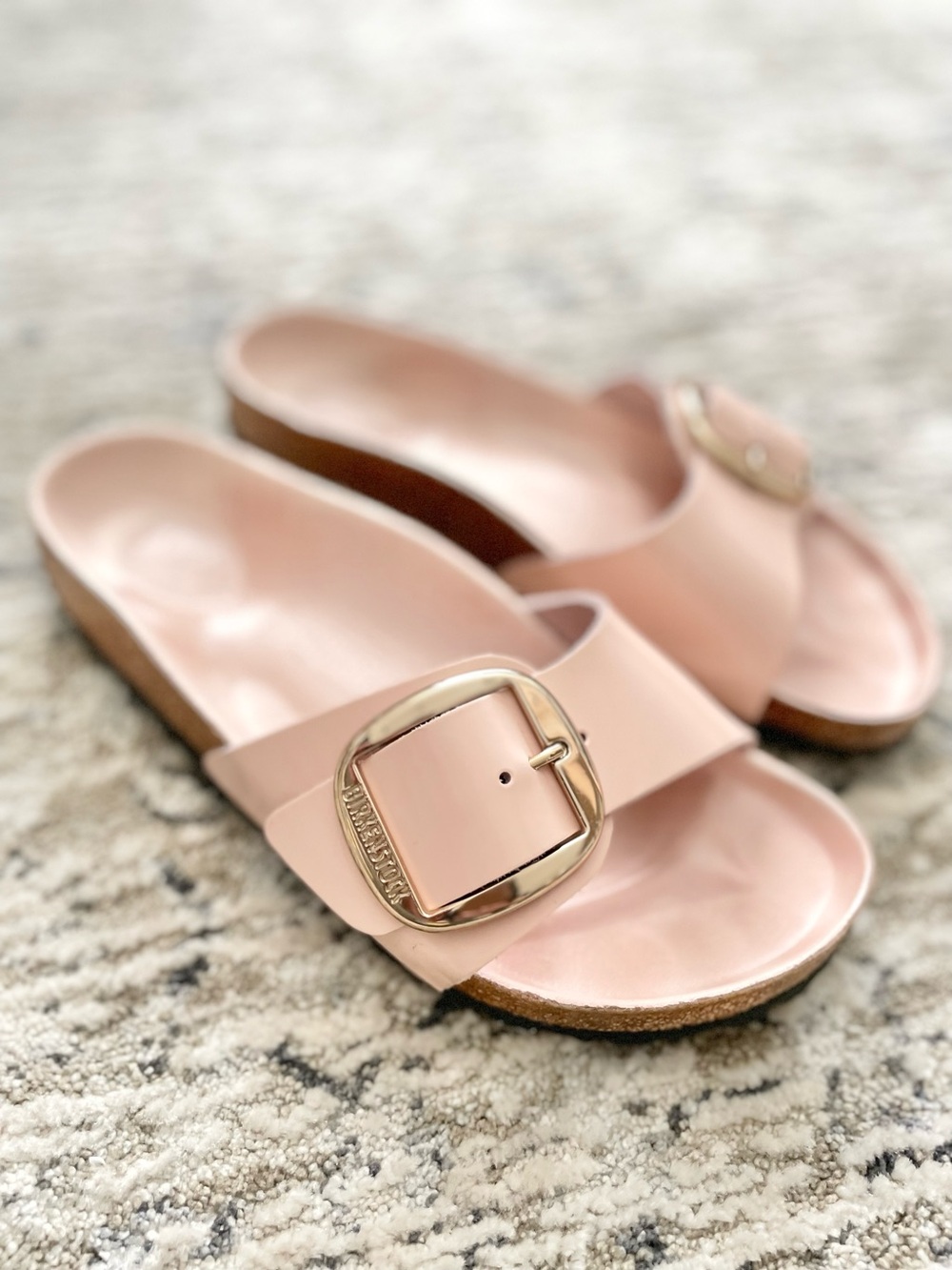 Birkenstock Madrid Big Buckle Slide Sandals 38 Size 7 Pink - Picture 4 of 9